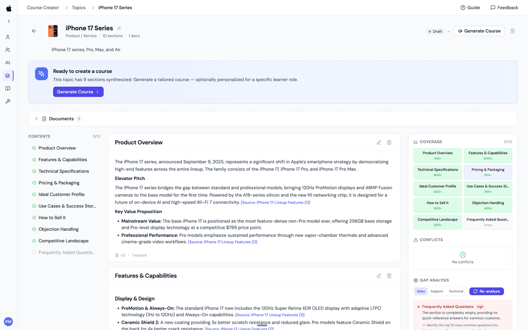Content upload interface